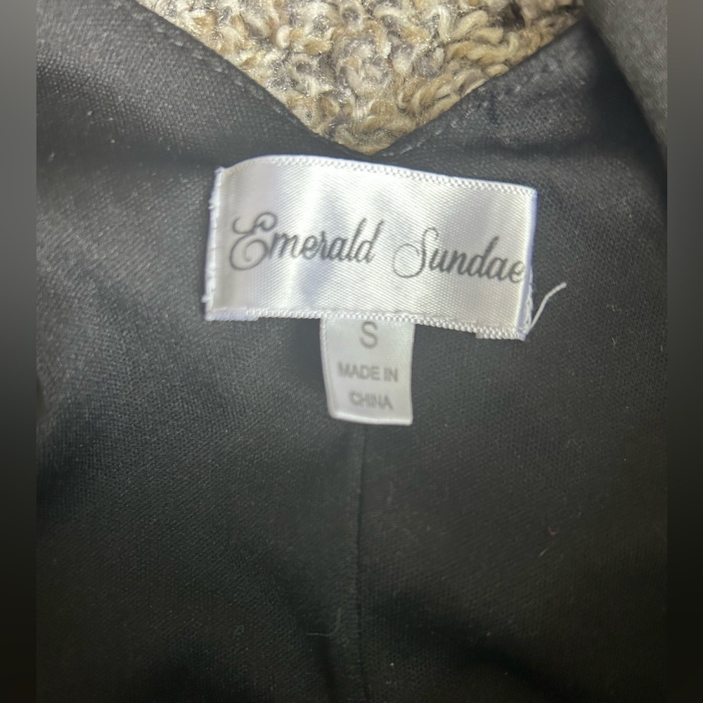 Emerald Sundae black mini dress with embroidered roses size small - Picture 7 of 10